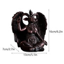 Dark bronze baphomet resin statue gothic living room decor by Decorbites