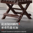 GobekUsa Bamboo Low Stool with Backrest - Portable Household Folding Mazza Chair