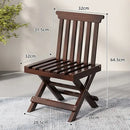 GobekUsa Bamboo Low Stool with Backrest - Portable Household Folding Mazza Chair