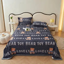 GobekUsa Cartoon Print Flannel Sofa Cover – Lightweight Plush Blanket for Adults