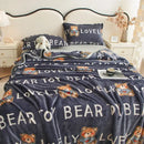 GobekUsa Cartoon Print Flannel Sofa Cover – Lightweight Plush Blanket for Adults