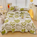 GobekUsa Cartoon Print Flannel Sofa Cover – Lightweight Plush Blanket for Adults