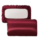 Dark gray imitation silk elastic band pillowcase set bedroom bedding by Decorbites