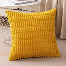 Dark gray ribbed corduroy pillow cover living room cushion case by Decorbites
