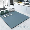 Dark gray silicone decorbites coffee mat absorbent kitchen drying mat by Decorbites
