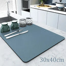 Dark gray silicone decorbites coffee mat absorbent kitchen drying mat by Decorbites