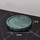 GobekUsa Dark Green Marble Bathroom Set - Nordic Light Luxury Tray Toothbrush Holder Soap Dispenser Kit