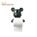 GobekUsa Bear Resin Paper Towel Holder: Nordic Animal Hanging Tissue Box Rack for Modern Wall Decor