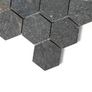 Dark Matte Hexagon 2 Porcelain Mosaics 12x12