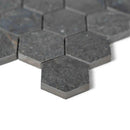 Dark Matte Hexagon 2 Porcelain Mosaics 12x12