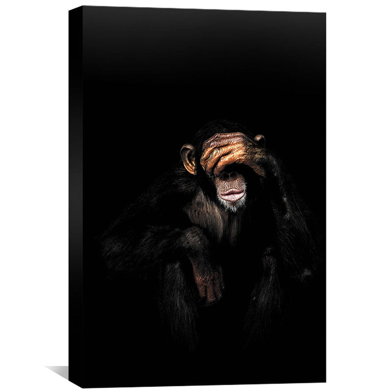 Dark Monkey See No Evil Canvas