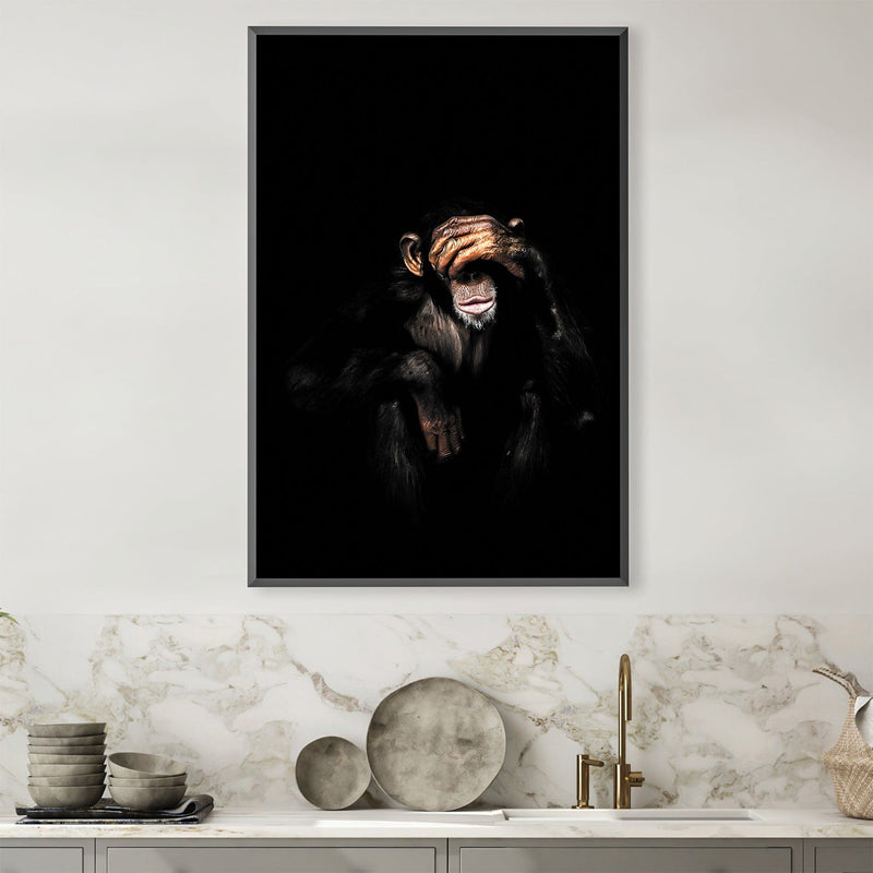 Dark Monkey See No Evil Canvas