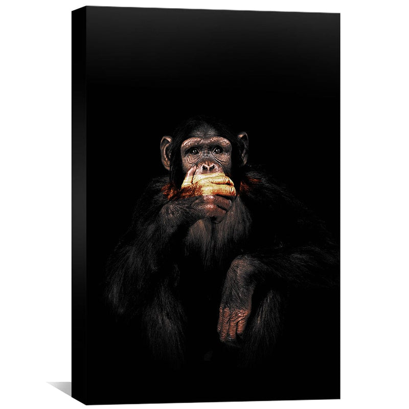 Dark Monkey Speak No Evil Canvas