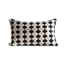 GobekUsa Dark Orange Geometric Petals Leather Patched Lumbar Pillow Cover Luxury Case