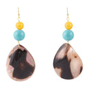 Dark Shell Turquoise Earrings