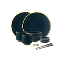 GobekUsa Ceramic Western Dinnerware Set - Eco-Friendly Porcelain Plates, Bowls, and Cutlery