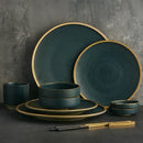 GobekUsa Ceramic Western Dinnerware Set - Eco-Friendly Porcelain Plates, Bowls, and Cutlery