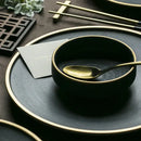 GobekUsa Ceramic Western Dinnerware Set - Eco-Friendly Porcelain Plates, Bowls, and Cutlery
