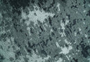 Dark Teal, Gray and Silver Modern Abstract Hand Knotted 5x8 wool Area Rug