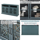Dark Teal TV Stand  Buffet Sideboard Console Table
