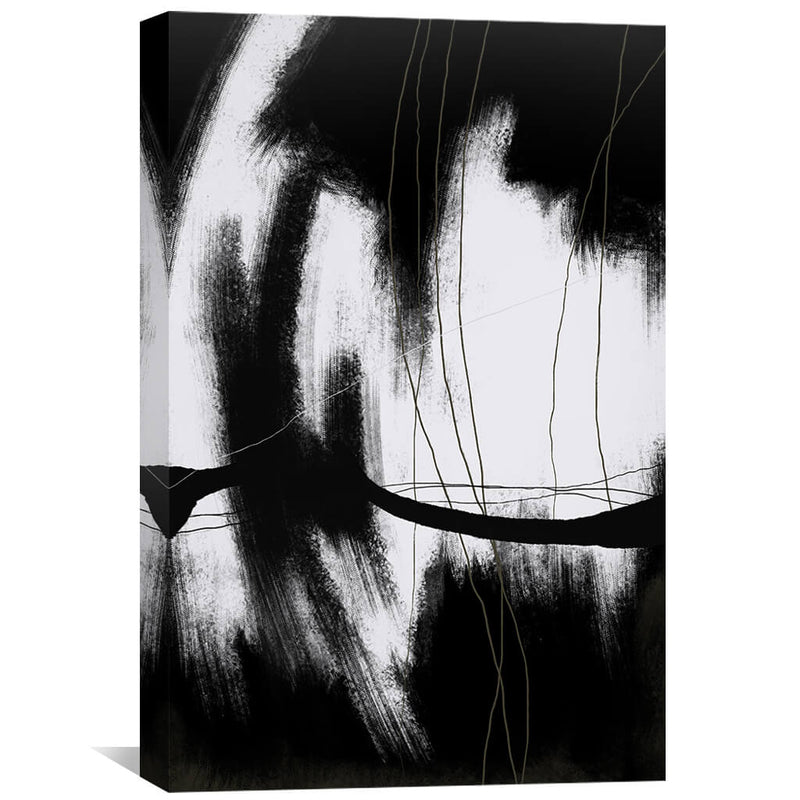 Dark White Abstract Canvas