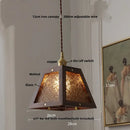 GobekUsa Glass LED Pendant Lamp Copper Socket for Dining Living Room Decor