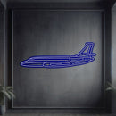 Falcon 2000 Metal Neon Aircraft Wall Art - NCN0046