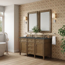 James Martin Brittany 60" Double Bathroom Vanity, Saddle Brown