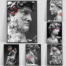 GobekUsa David Graffiti Art Canvas Print for Room Decor