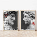 GobekUsa David Graffiti Art Canvas Print for Room Decor