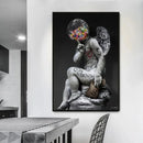GobekUsa David Graffiti Art Canvas Print for Room Decor