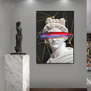 GobekUsa David Graffiti Art Canvas Print for Room Decor