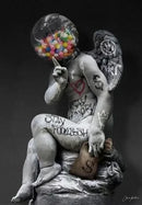 GobekUsa David Graffiti Art Canvas Print for Room Decor