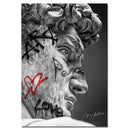 GobekUsa David Graffiti Art Canvas Print for Room Decor