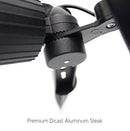 Davinci Solar Spotlights - Premium Aluminum Outdoor Spot Light for Landscape Wall, or Garden Lighting - Bright Warm White LED, Solar Powered, Wireless (2 pack)