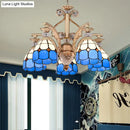 GobekUsa Dazzling Baroque Chandelier in Blue with Cut Glass Pendants - Available in 5, 9 or 11 Lights, 3 Sizes