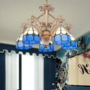 GobekUsa Dazzling Baroque Chandelier in Blue with Cut Glass Pendants - Available in 5, 9 or 11 Lights, 3 Sizes
