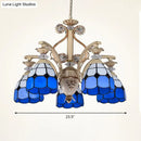 GobekUsa Dazzling Baroque Chandelier in Blue with Cut Glass Pendants - Available in 5, 9 or 11 Lights, 3 Sizes