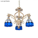 GobekUsa Dazzling Baroque Chandelier in Blue with Cut Glass Pendants - Available in 5, 9 or 11 Lights, 3 Sizes