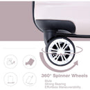 3 Piece Luggage Sets PC Lightweight & Durable Expandable Suitcase with Two Hooks, Double Spinner Wheels, TSA Lock, (21/25/29) Sand