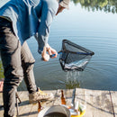 Foldable Fishing Net With Aluminum Alloy Rod EVA Handle Durable 5MM Hexagonal Nano Coating Nylon Mesh Collapsible Landing Net Safe Fish Catching or Re