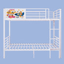 Bunk Bed, Convertible To 2 Separate Twin Size Beds With Full Length Guardrail & Ladder, No Box Spring Needed - White by HouseOfZazla