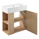 Modern Floating Bathroom Vanity With Ceramic Basin Perfect For Small Bathrooms by HouseOfZazla