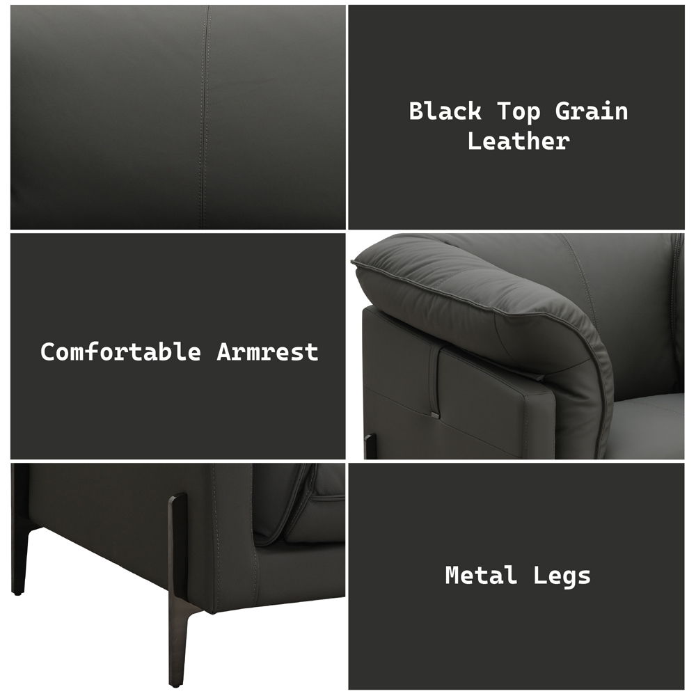 Tadi - Chair - Black Top Grain Leather, photo 5 of 6