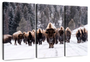Bison Herd In Winter Wall Art
