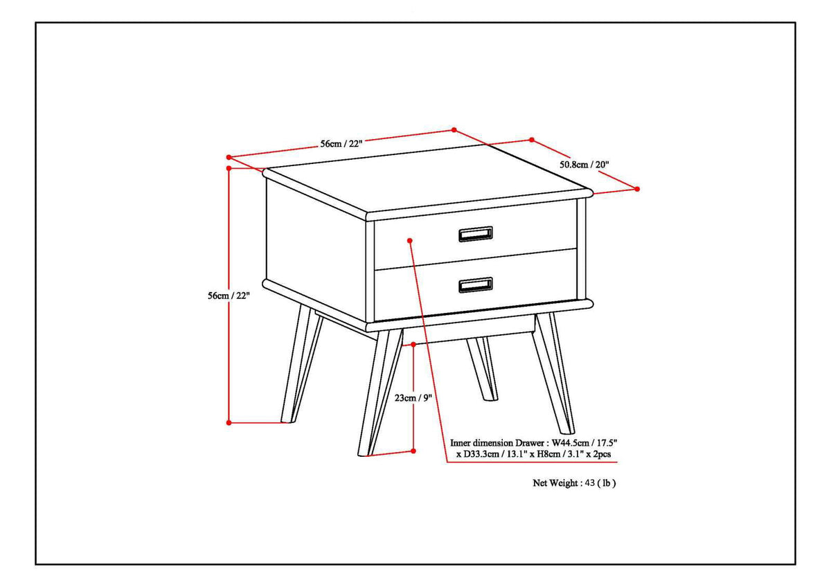 Draper - Handcrafted Mid Century End Table, photo 38 of 40