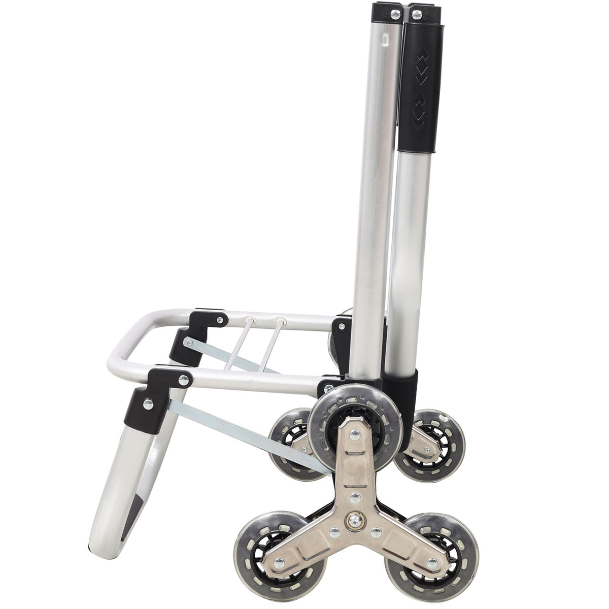 Foldable Shopping Stair Trolley With Triangular Wheels And Removable Waterproof Bag - Black, photo 17 of 19