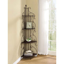 4 Shelf Corner Bookcase - Cappuccino by HouseOfZazla