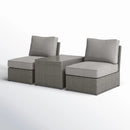 Modern Wicker Outdoor Seating Set With Cushions by HouseOfZazla