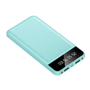 10000mAh Power Bank Portable Ultra Slim Charger External Battery Pack with 2 USB Output Ports Charging Cable LED Flashlight Compatible with IOSPhone 1